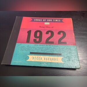 Songs Of Our Times - Song Hits Of 1922 - 3x 10" 78 RPM Decca Records 1947 VG+